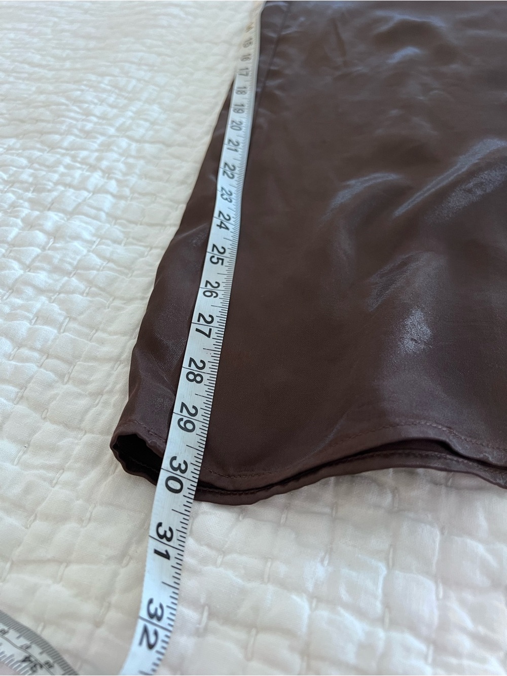 NWT ASOS Satin Wide Leg Pull On Pants Chocolate Brown Size XS - Picture 6 of 10